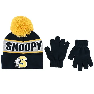 Peanuts Snoopy Youth Beanie And Gloves Set