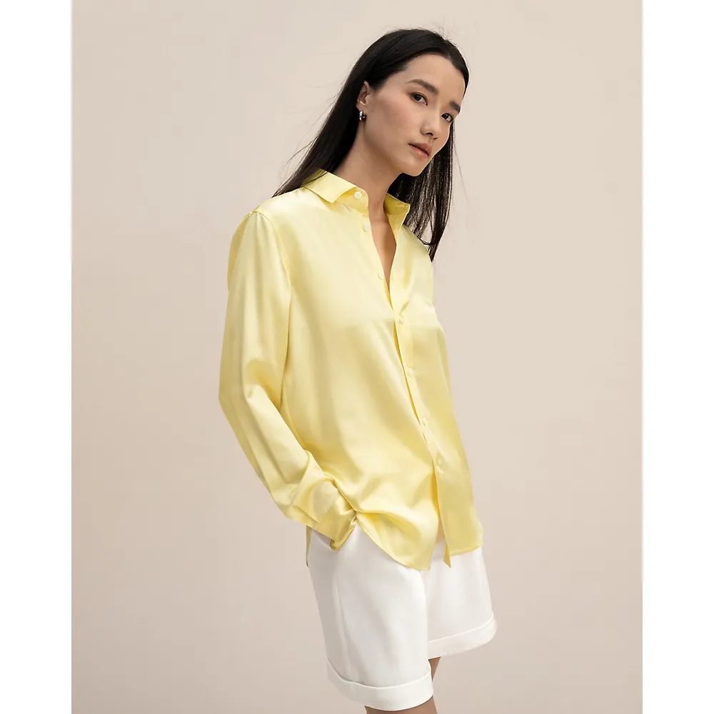 Golden Cocoon Tailored Shirt For Women