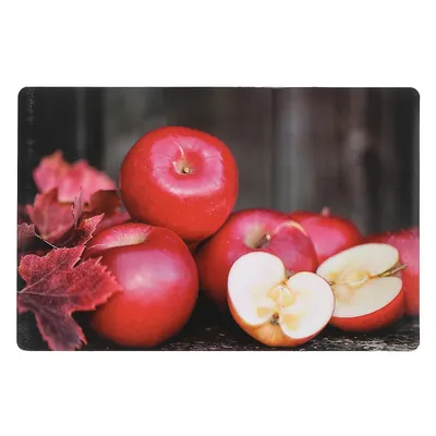Plastic Placemat (fresh Apples) - Set Of 12