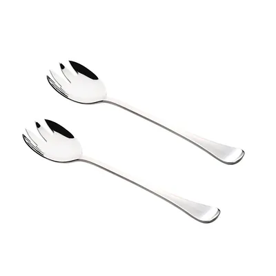 Set Of 2 Stainless Steel Cosmo Salad Server Forks.