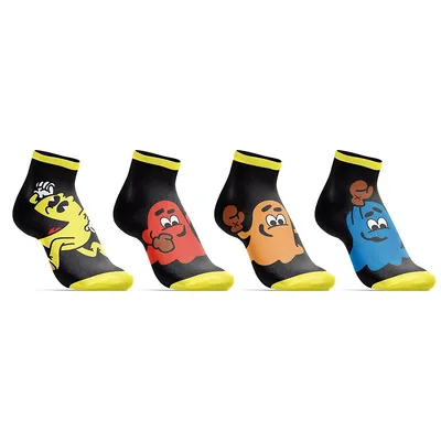 Pac-man Characters 4 Pack Kids Socks