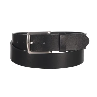 Extendable Leather Belt With Brushed Nickel Hardware