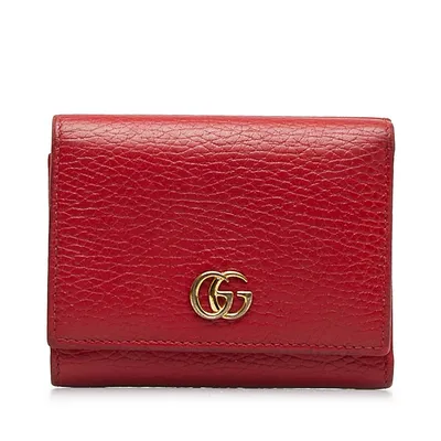 Pre-loved Gg Marmont Leather Small Wallet