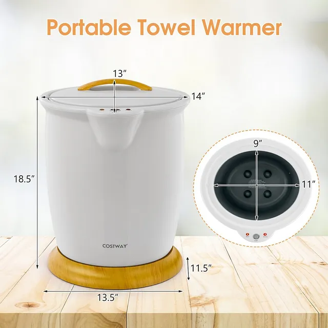 Costway Bathroom Towel Warmer Bucket With Fragrance Holder u0026 Auto Shut Off  Grey | Kingsway Mall