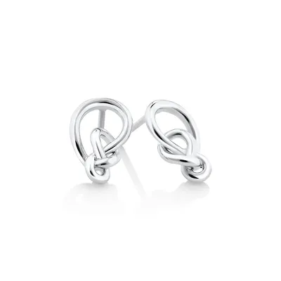 Knots Earrings In Sterling Silver