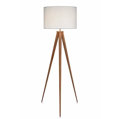 Teamson Home Tripod Floor Lamp With Shade Modern Lighting White