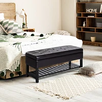 2 In 1 Lift-top Storage Ottoman Bench