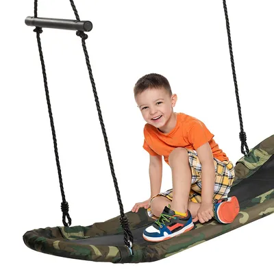 Saucer Tree Swing Surf Kids Outdoor Adjustable Swing Set W/ Handle
