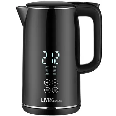 1.7L Smart Electric Kettle Temp Digital Kettle 1500W Full Stainless Interior, Double-Layer