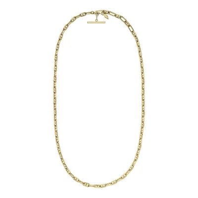 Women's Heritage D-link Gold-tone Brass Anchor Chain Necklace