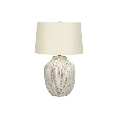 Lighting, 26"h, Table Lamp, Cream Ceramic, Ivory / Cream Shade, Transitional
