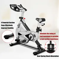 Goplus Indoor Stationary Exercise Cycle Bike Bicycle Workout W/ Large Holder