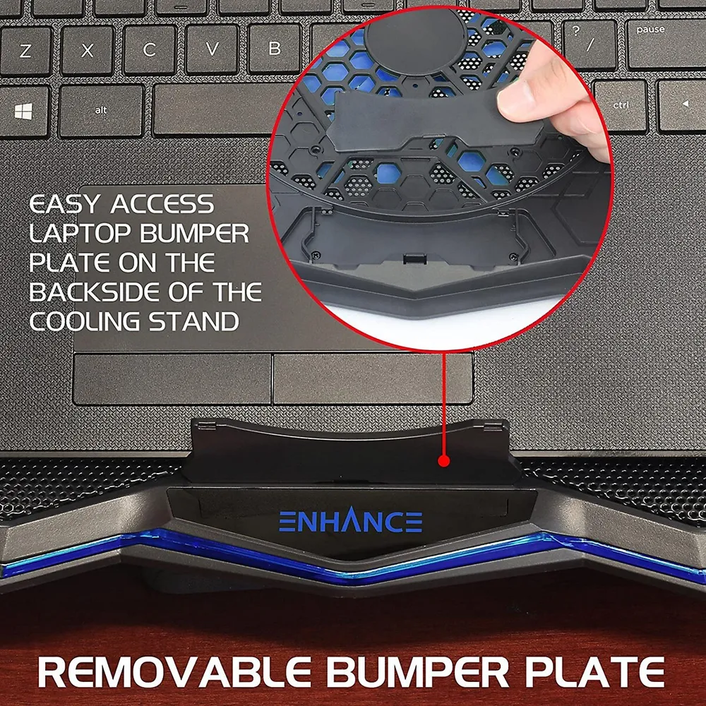 Cryogen 5 Gaming Laptop Cooling Pad Stand - Dual Usb Ports For 17 Inch Laptops