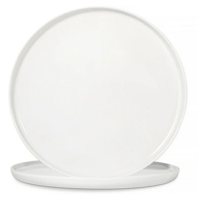 Uno Bianco Stoneware Presentation Plate, Set Of 2