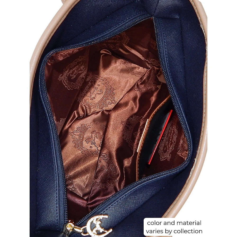 Handbag With Removable Leather Shoulder Strap