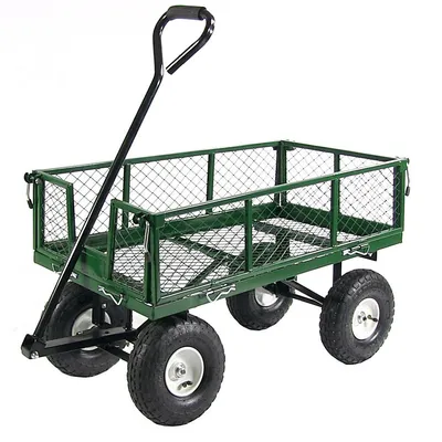Steel Utility Cart W/ Removable Folding Sides - 400-pound Capacity