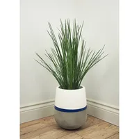 Faux Botanical Potted Grass In Green In. Height