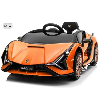 12v Ride On Lamborghini Sian With Remote Control, Led Lights And Mp3 Player