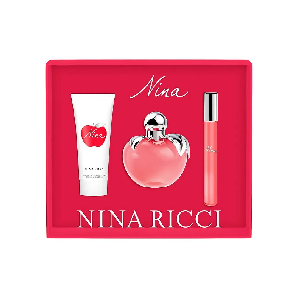 Ensemble cadeau de 3 pièces, eau de toilette Nina, valeur de 170 $