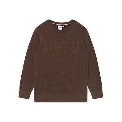 Boy's Tonal Logo Sweater