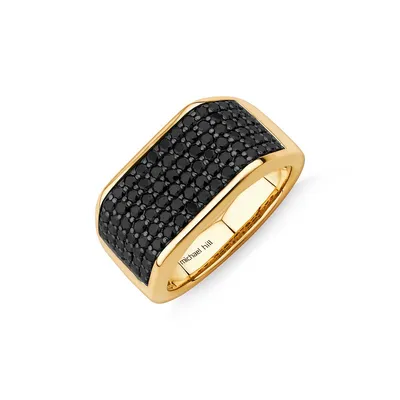 Black Diamond Ring With 1.70tw Of Diamonds In 10kt Yellow Gold