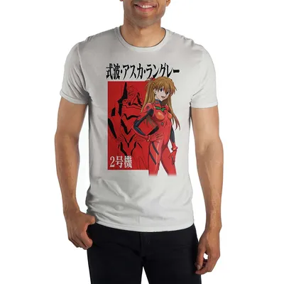 Neon Genesis Evangelion Asuka Kanji White T-shirt