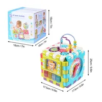 Toddler Play Cube Activity Center 6-In-1 Learning Toys Freely Build Blocks