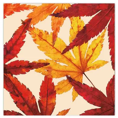 20 Pack Luncheon 3 Ply Napkin Fiery Leaves - Set Of 6