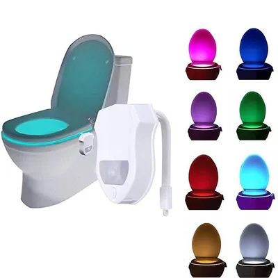 Toilet Night Led 8 Colour Lamp Sensor Lights Motion