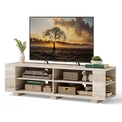 Tv Stand Entertainment Media Center Console For Tv's Up To 65'' W/storage Shelves