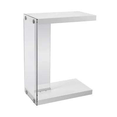 Accent Table Glossy With Tempered Glass