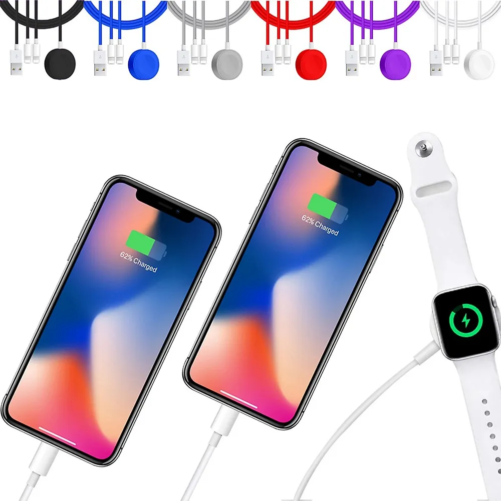 2 1 Magnetic Charger Usb Cable For Watch Iwatch & Iphone