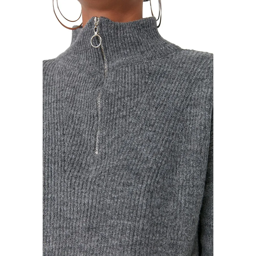 Women Regular Basic Standing Collar Knitwear Sweater