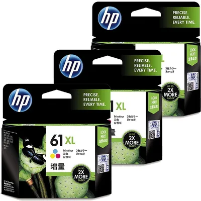 3x Ch564wa 61xl High Yield Tri-color 330 Pages Original Ink Cartridge