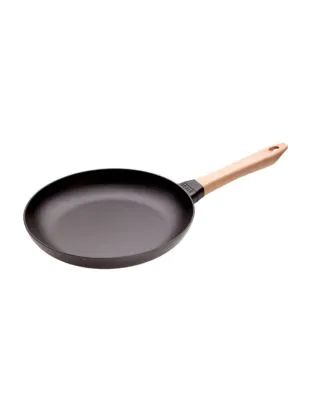 Cast Iron Beech Wood Handle Fry Pan