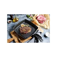 10-Inch Cast Iron Square American Grill Pan