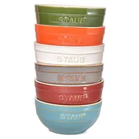 Ceramic 6-Piece Bowl Set, Mixed Colours