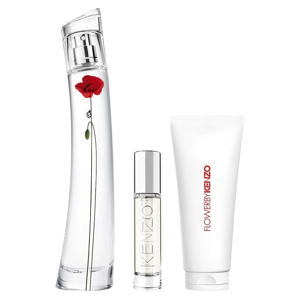 Flower By Kenzo La Recolte Parisienne Eau De Parfum 3-Piece Holiday Gift Set - $222 Value