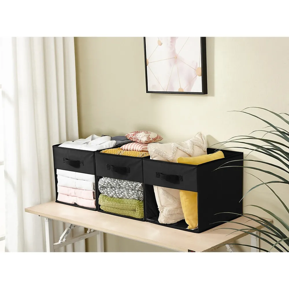 DECOMOMO Fabric Storage Cubes Closet Organizer Cubby Bins with Handles