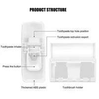 Automatic Toothpaste Dispenser With 5 Toothbrush Holder Set
