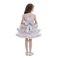 Mauve Glitter Fluffy Dress