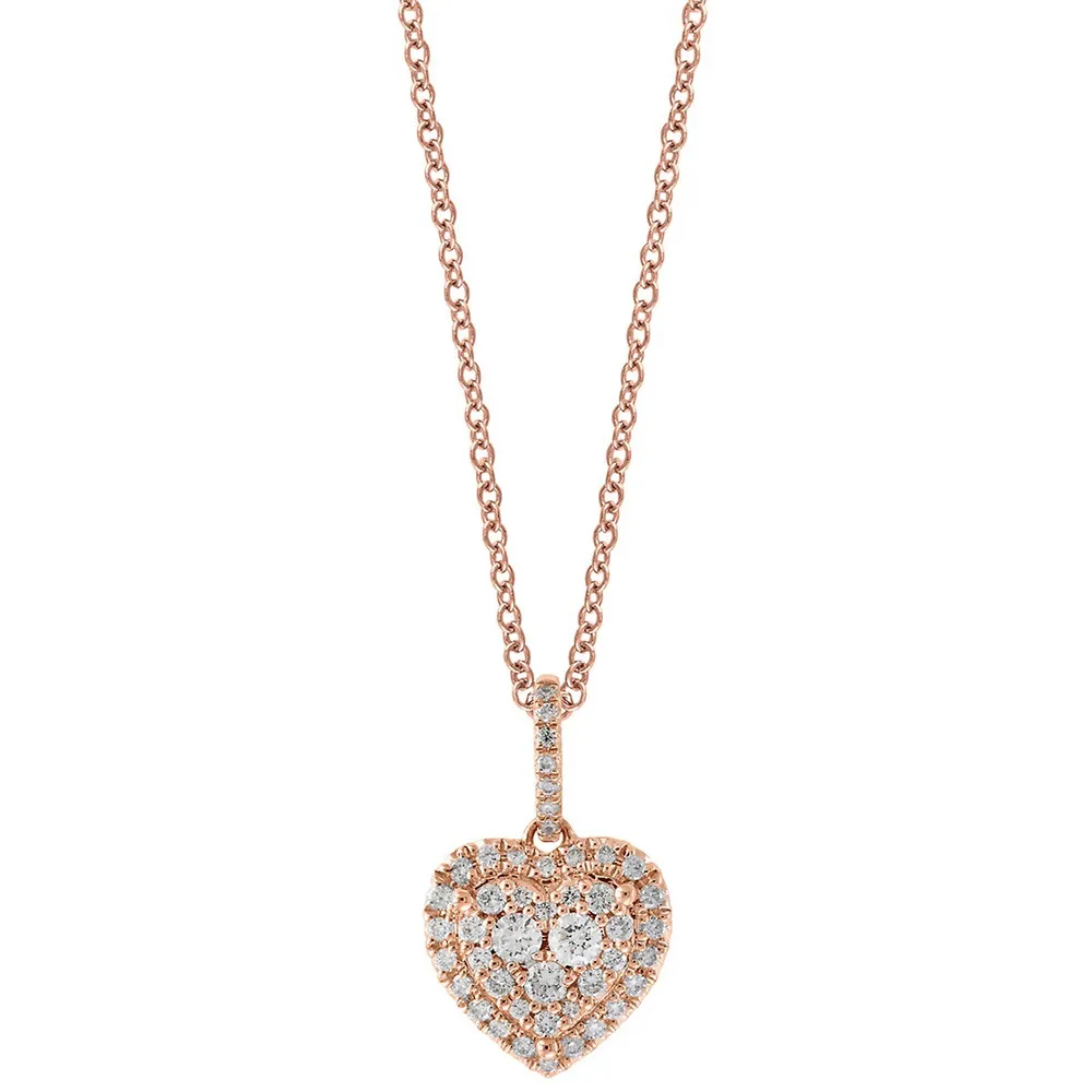 Effy D'oro 14K Yellow Gold Diamond Heart Pendant – effyjewelry.com