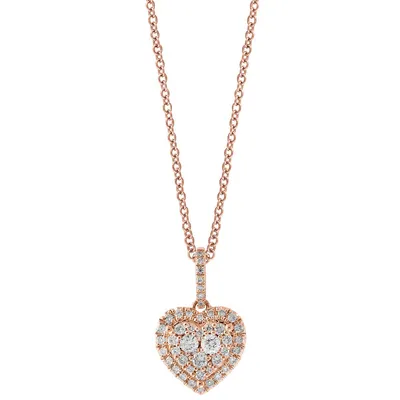 Gold Diamond Heart Necklace