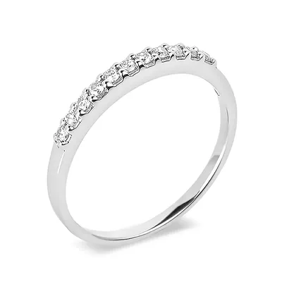 14k Gold 0.18cttw Diamond Pave Anniversary Wedding Band - Choice Of Color