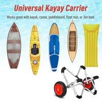 Kayak Cart Aluminum Boat Canoe Carrier Silver