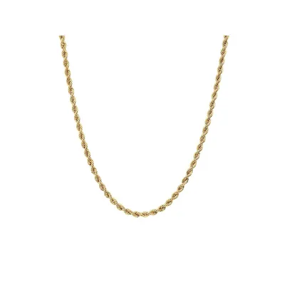 60cm (24") Rope Chain In 10kt Gold