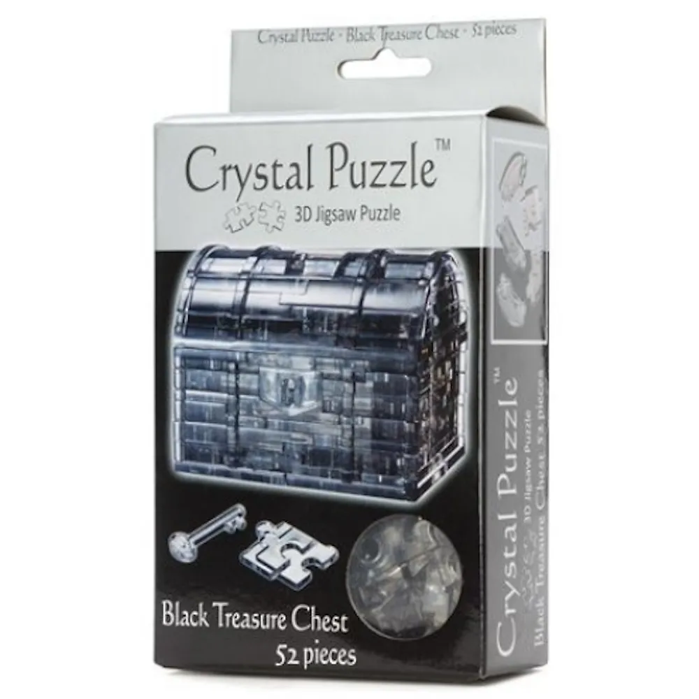 Bepuzzled: 3d Crystal Puzzle - Black Treasure Chest