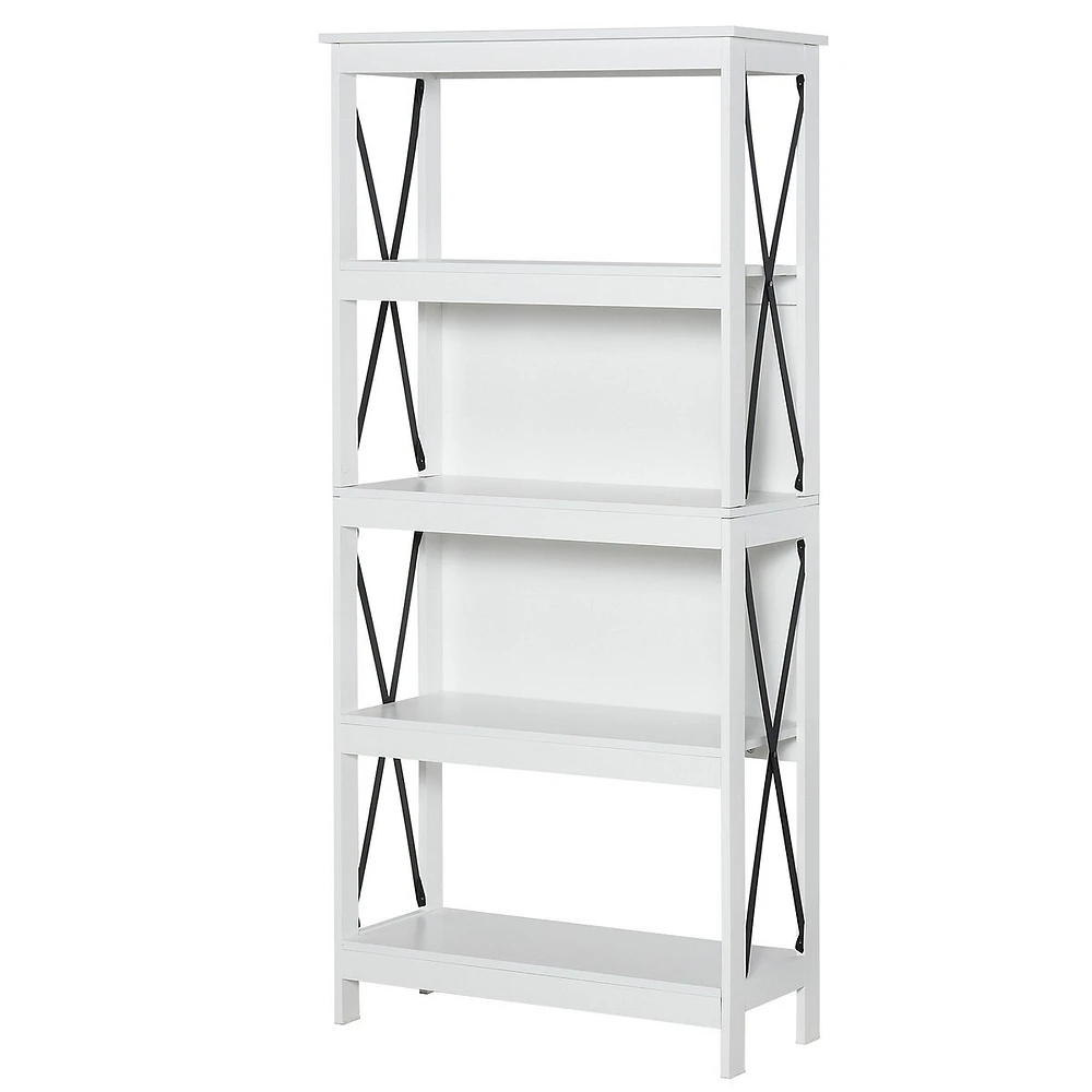4-tier Bookcase With Anti-toppling Device