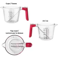 Set Of 5 Nestable Measuring Cups, Dishwasher And Microwave Safe