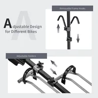 2-bike Hitch Mount Bike Rack Platform Style Hitch Rack For 1-1/4" Or 2" Receiver